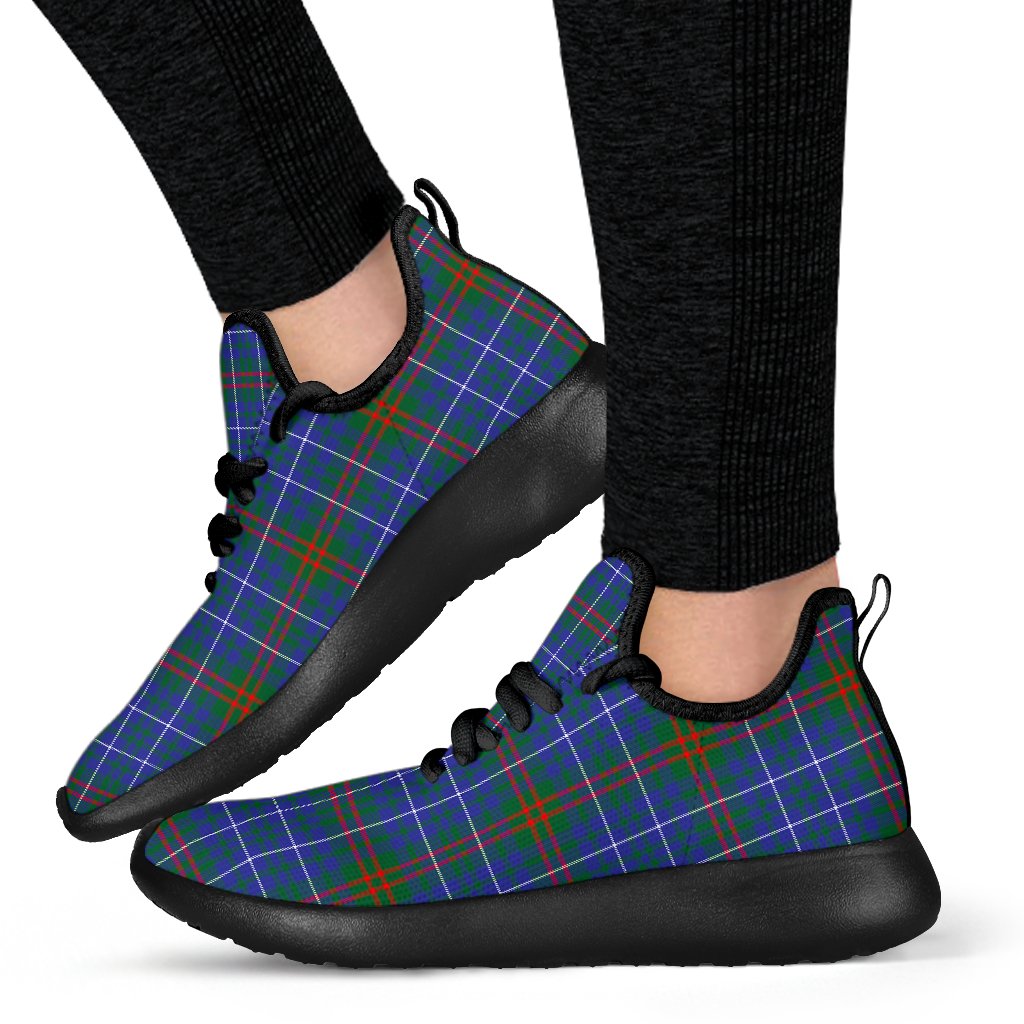 Edmonstone Tartan Plaid Mesh Knit Sneakers