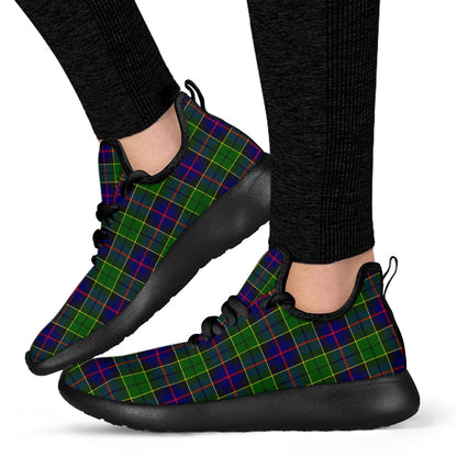 Forsyth Modern Tartan Plaid Mesh Knit Sneakers