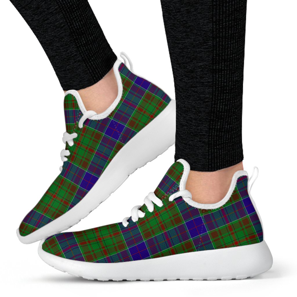 Adam Tartan Plaid Mesh Knit Sneakers