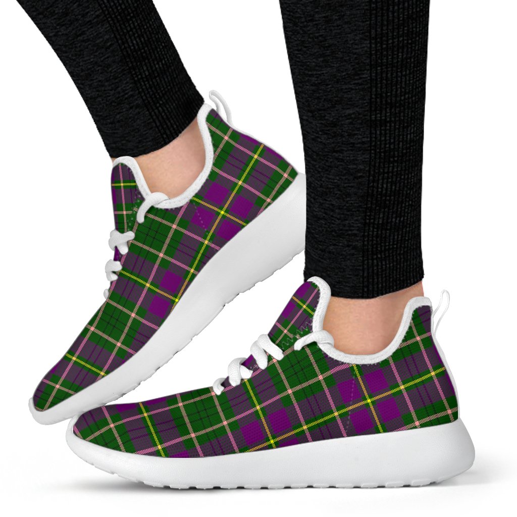 Taylor Tartan Plaid Mesh Knit Sneakers