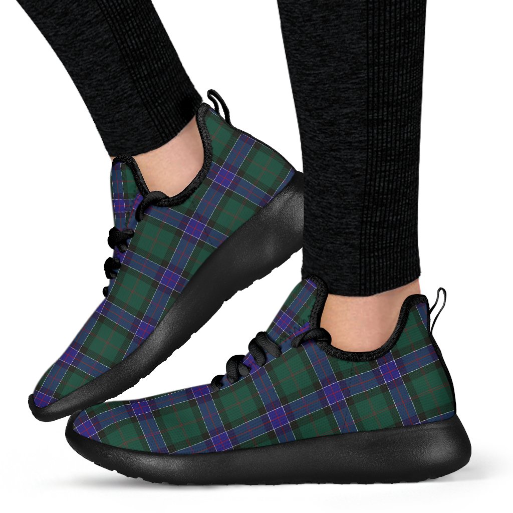 Sinclair Hunting Modern Tartan Plaid Mesh Knit Sneakers