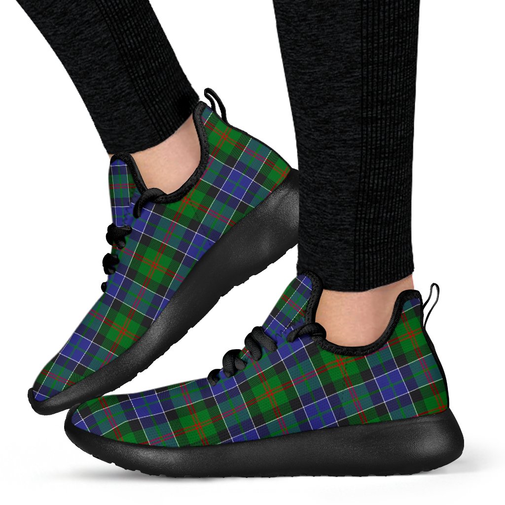 Paterson Tartan Plaid Mesh Knit Sneakers