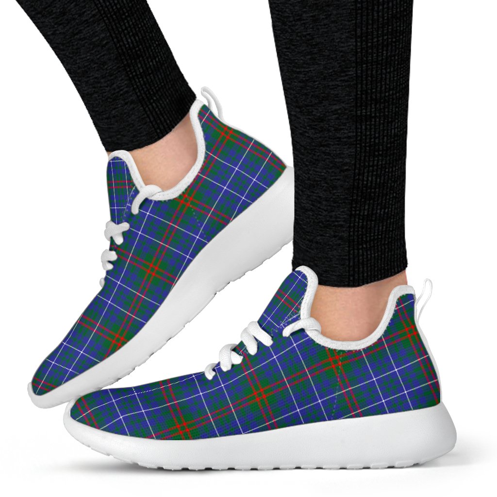 Edmonstone Tartan Plaid Mesh Knit Sneakers