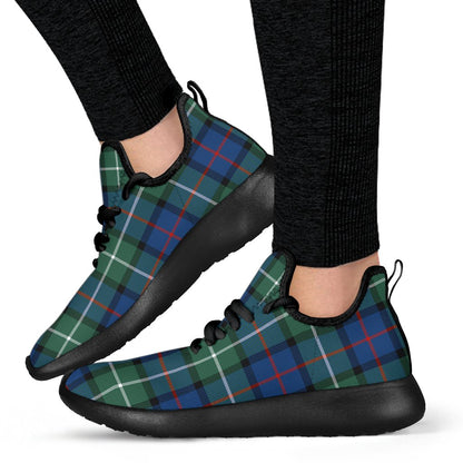 Davidson of Tulloch Tartan Plaid Mesh Knit Sneakers