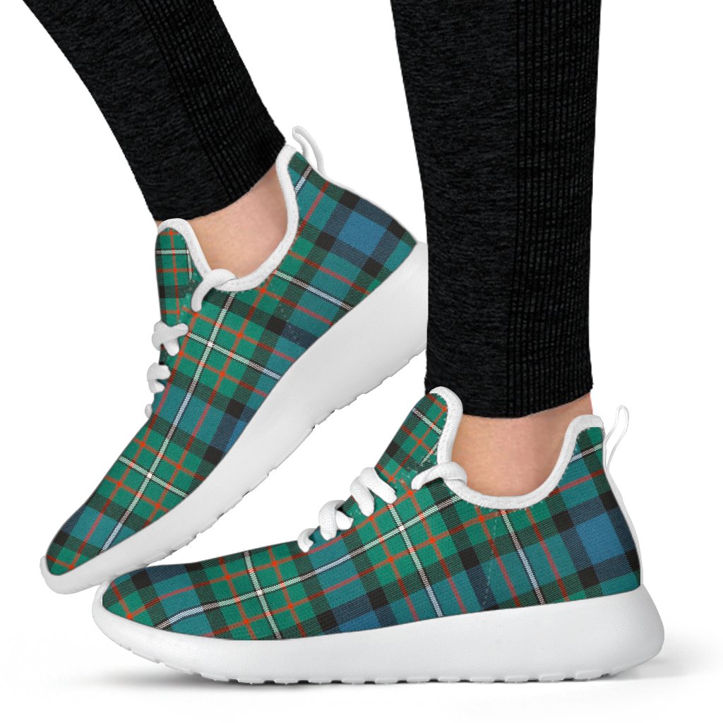 FERGUSON ANCIENT Tartan Plaid Mesh Knit Sneakers