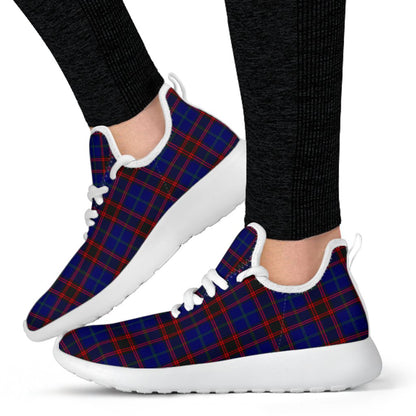 Home Modern Tartan Plaid Mesh Knit Sneakers