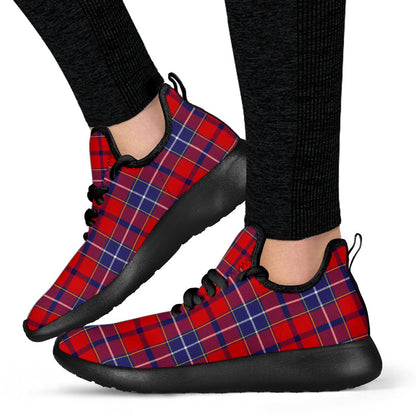 Wishart Dress Tartan Plaid Mesh Knit Sneakers