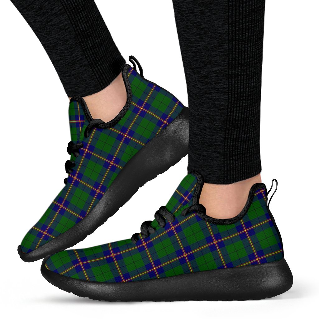 Carmichael Modern Tartan Plaid Mesh Knit Sneakers