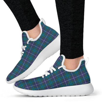 Douglas Modern Tartan Plaid Mesh Knit Sneakers