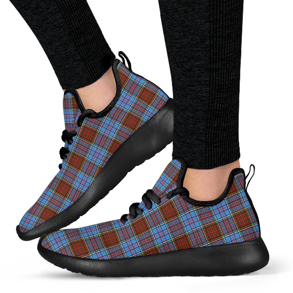 Anderson Modern Tartan Plaid Mesh Knit Sneakers