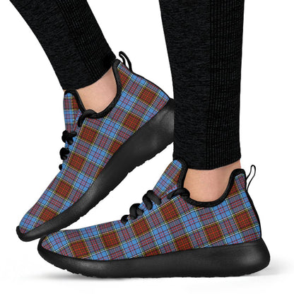 Anderson Modern Tartan Plaid Mesh Knit Sneakers