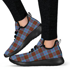 Anderson Modern Tartan Plaid Mesh Knit Sneakers