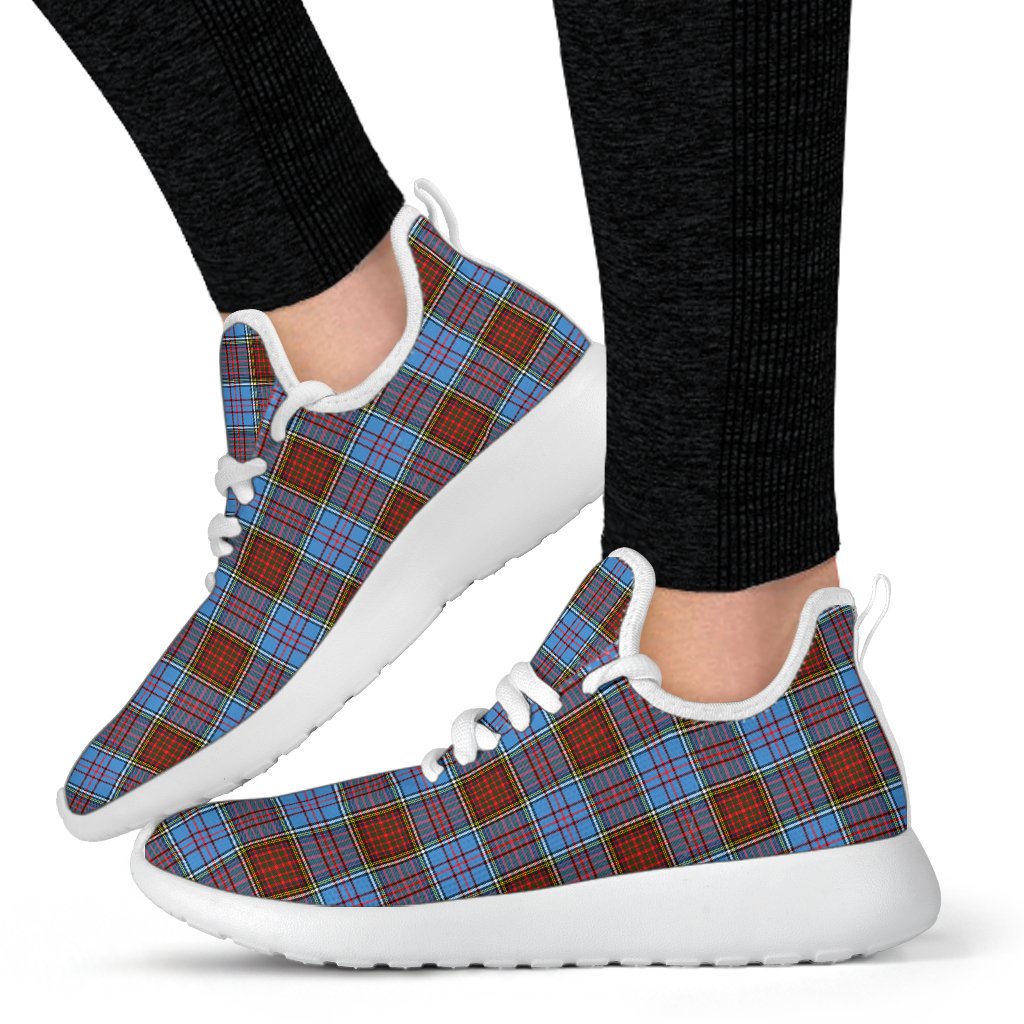 Anderson Modern Tartan Plaid Mesh Knit Sneakers