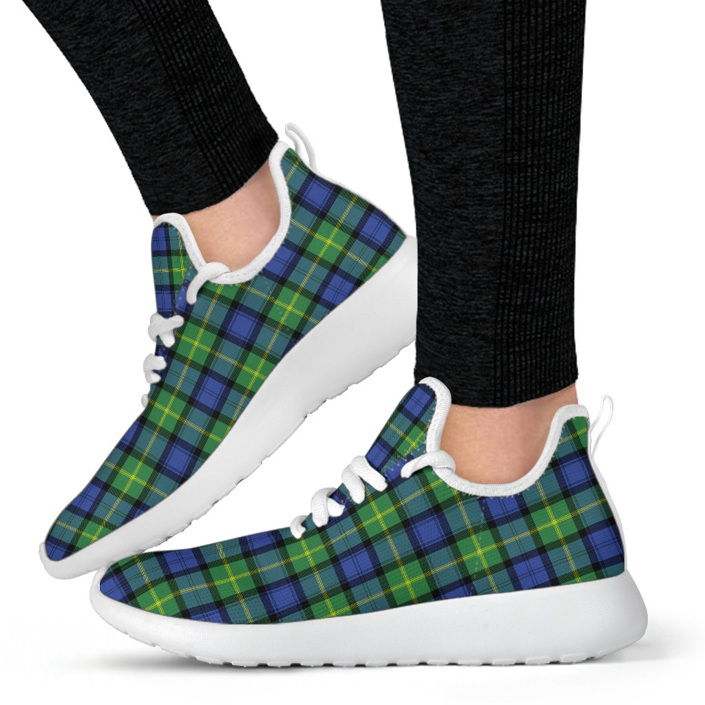 Gordon Old Ancient Tartan Plaid Mesh Knit Sneakers