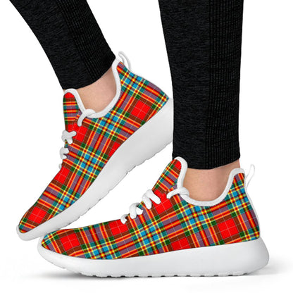 Chattan Tartan Plaid Mesh Knit Sneakers