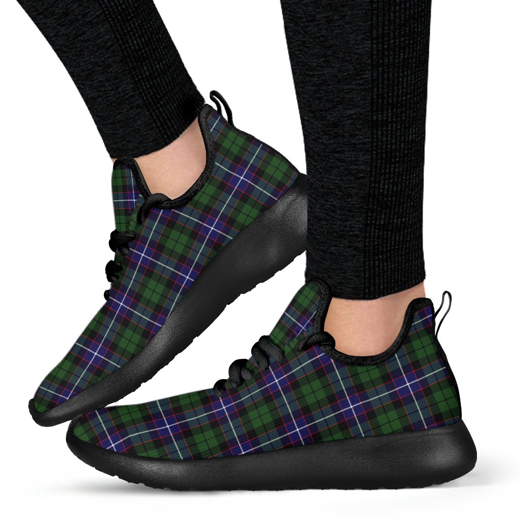 Galbraith Modern Tartan Plaid Mesh Knit Sneakers