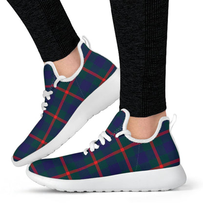 Agnew Modern Tartan Plaid Mesh Knit Sneakers