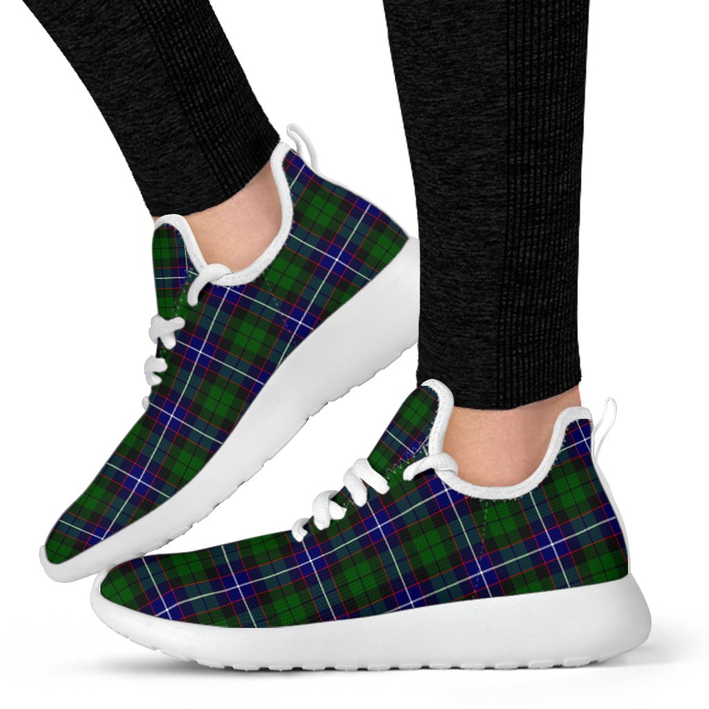 Russell Modern Tartan Plaid Mesh Knit Sneakers