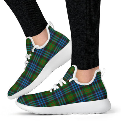 Newlands of Lauriston Tartan Plaid Mesh Knit Sneakers