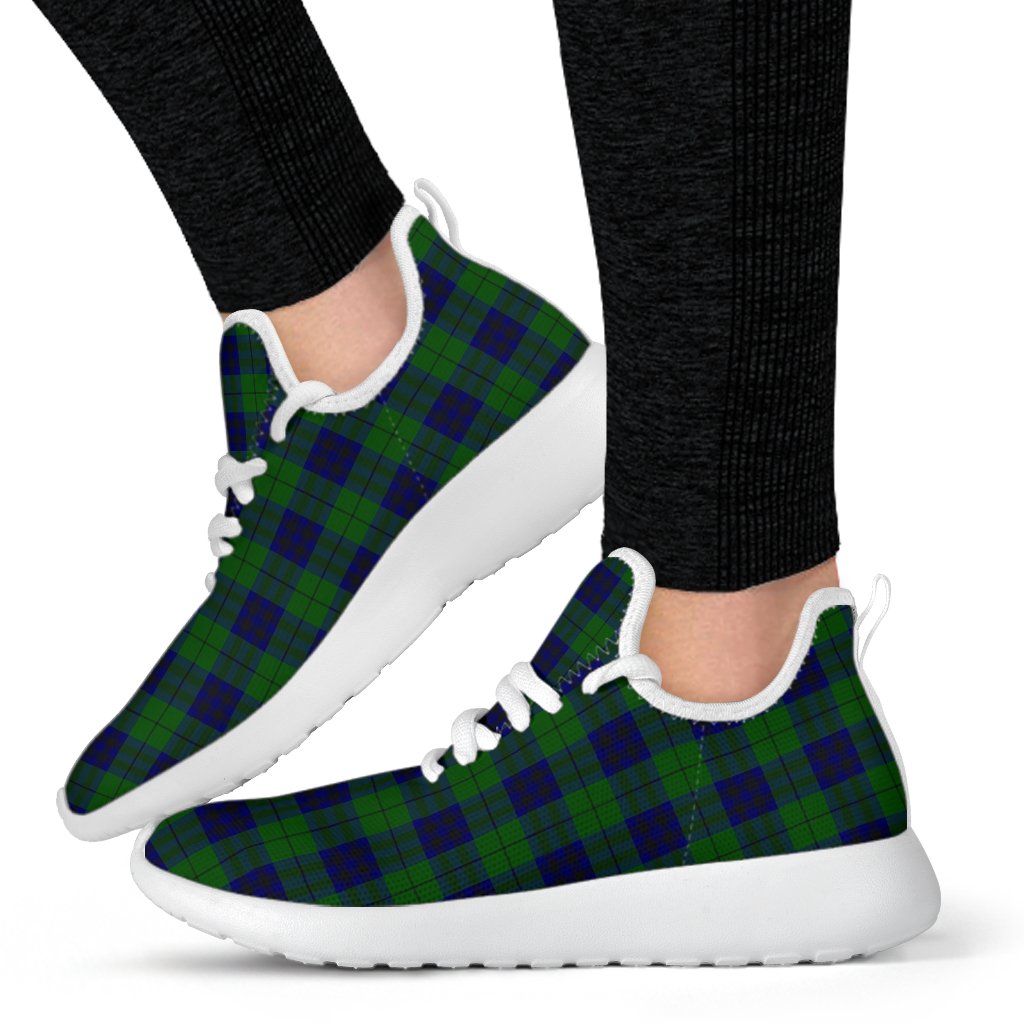 Keith Modern Tartan Plaid Mesh Knit Sneakers