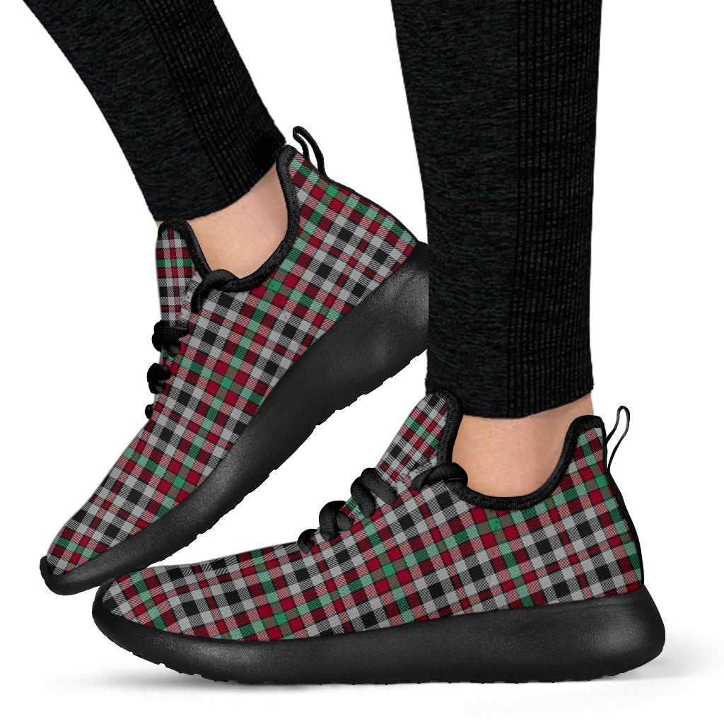 Borthwick Ancient Tartan Plaid Mesh Knit Sneakers