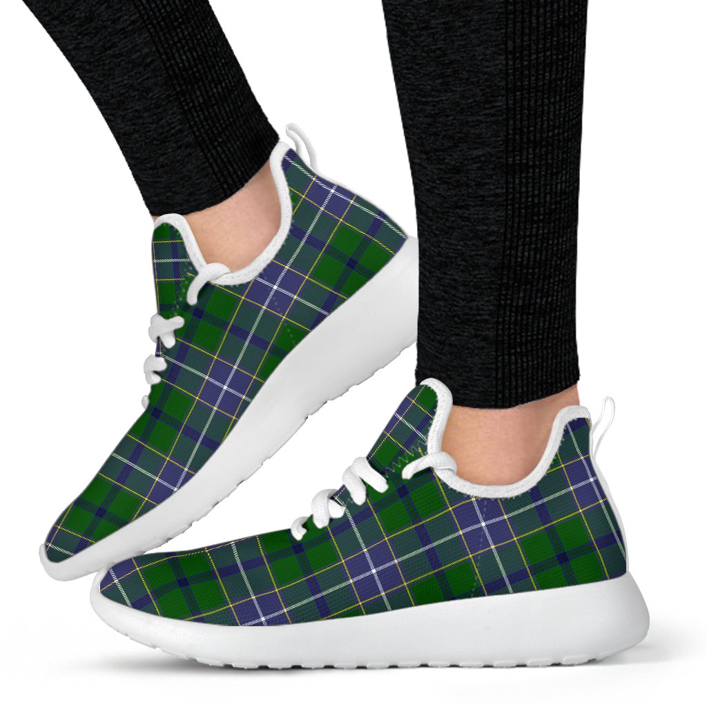 Wishart Hunting Modern Tartan Plaid Mesh Knit Sneakers