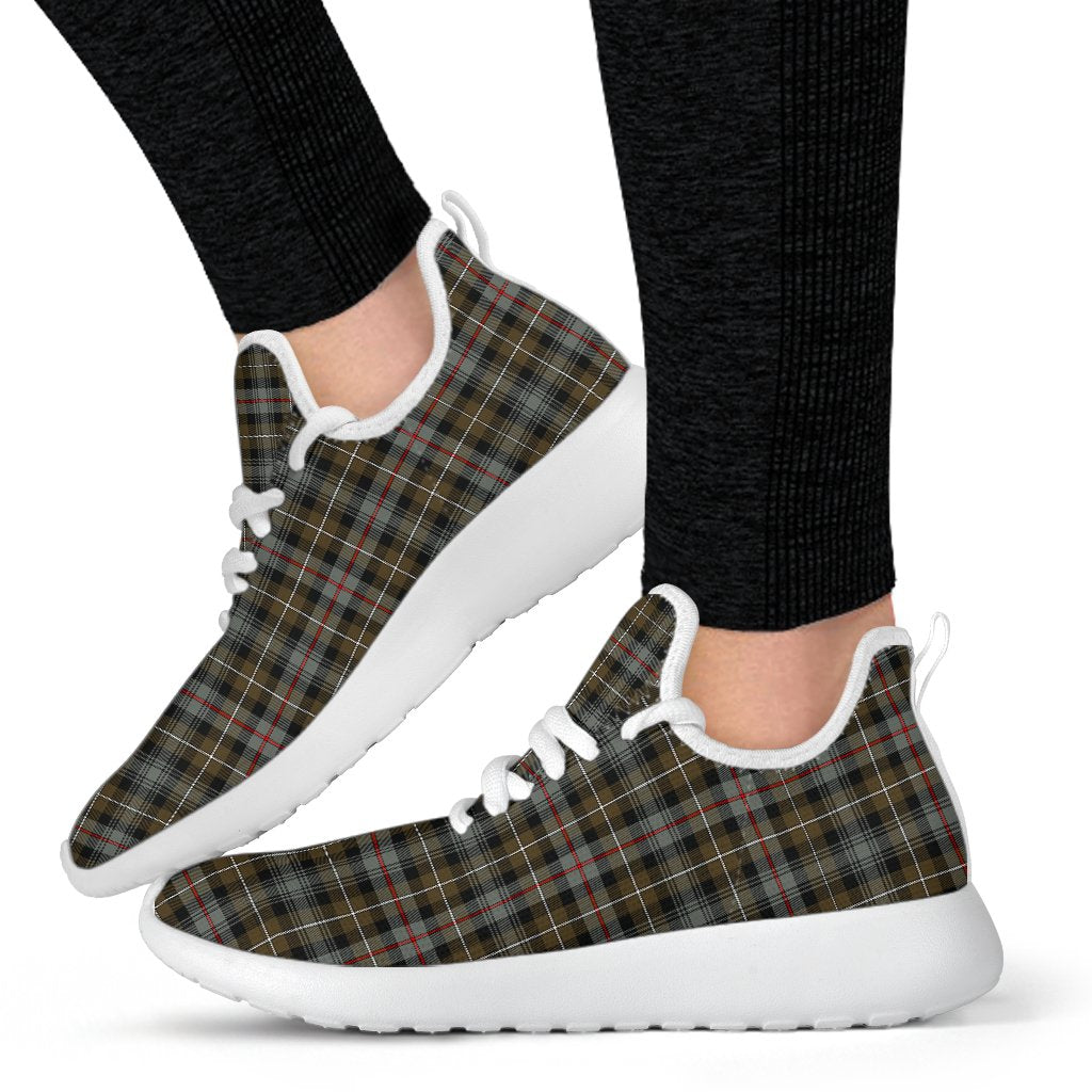 MacKenzie Weathered Tartan Plaid Mesh Knit Sneakers