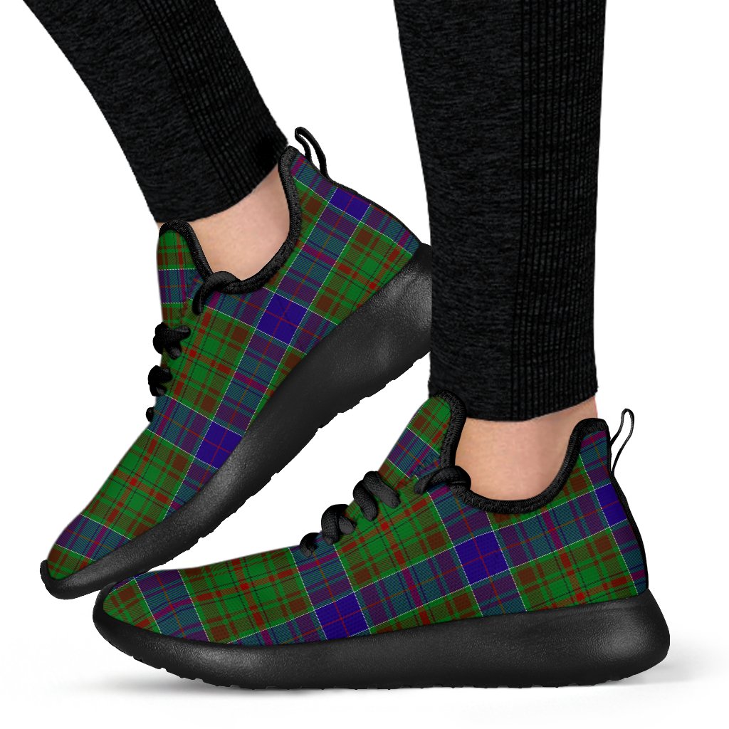 Adam Tartan Plaid Mesh Knit Sneakers