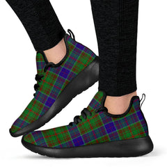 Adam Tartan Plaid Mesh Knit Sneakers