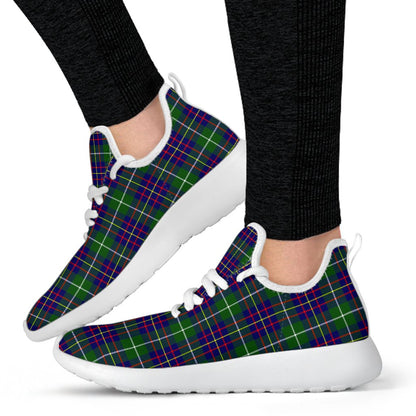 Inglis Modern Tartan Plaid Mesh Knit Sneakers