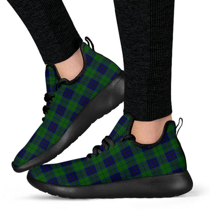 Keith Modern Tartan Plaid Mesh Knit Sneakers