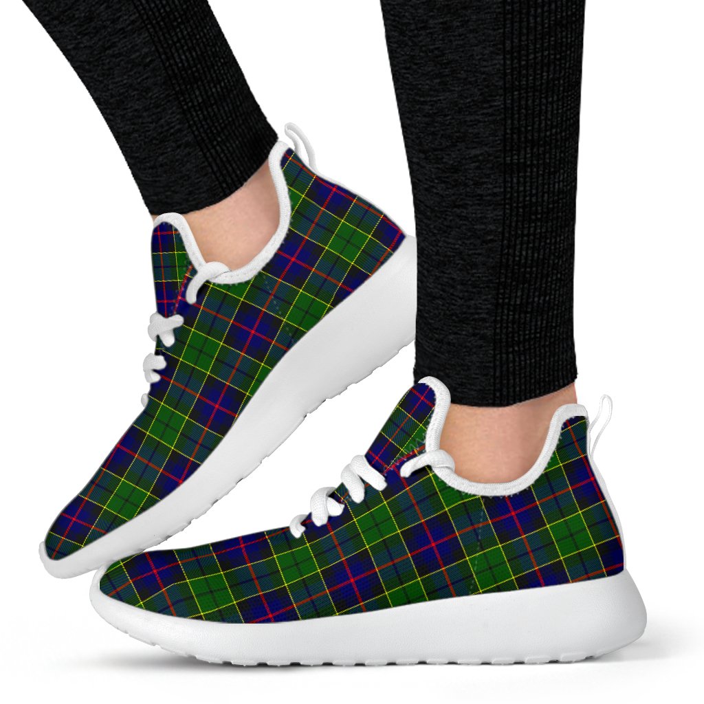 Forsyth Modern Tartan Plaid Mesh Knit Sneakers