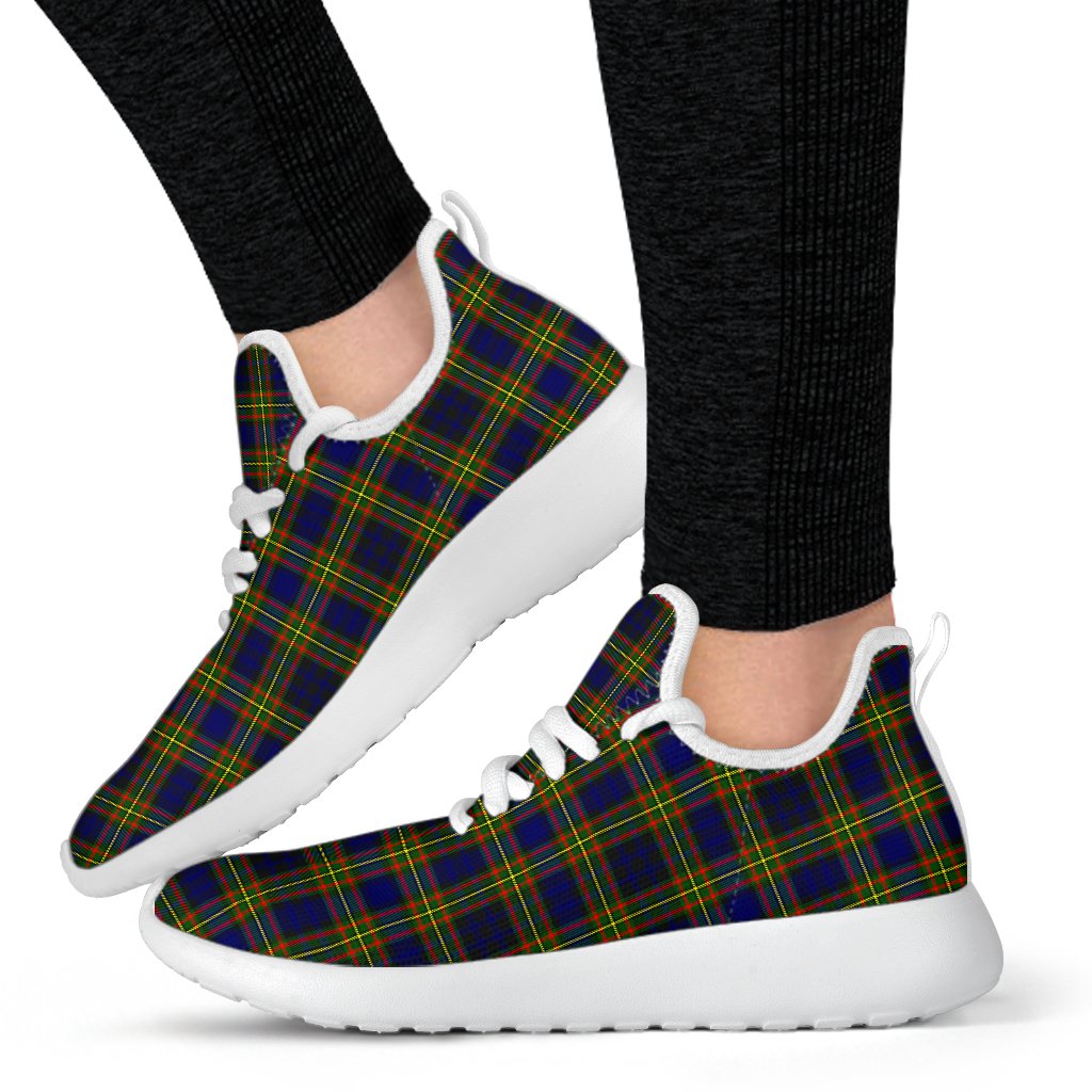 Clelland Modern Tartan Plaid Mesh Knit Sneakers