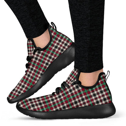 Borthwick Dress Ancient Tartan Plaid Mesh Knit Sneakers