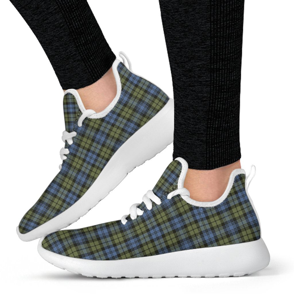 Campbell Faded Tartan Plaid Mesh Knit Sneakers