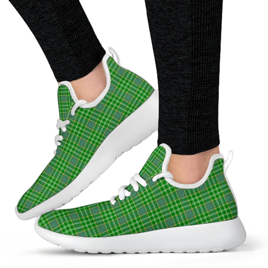 Currie Tartan Plaid Mesh Knit Sneakers