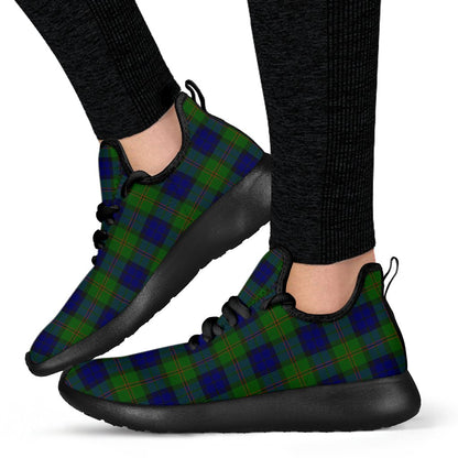 Dundas Modern Tartan Plaid Mesh Knit Sneakers