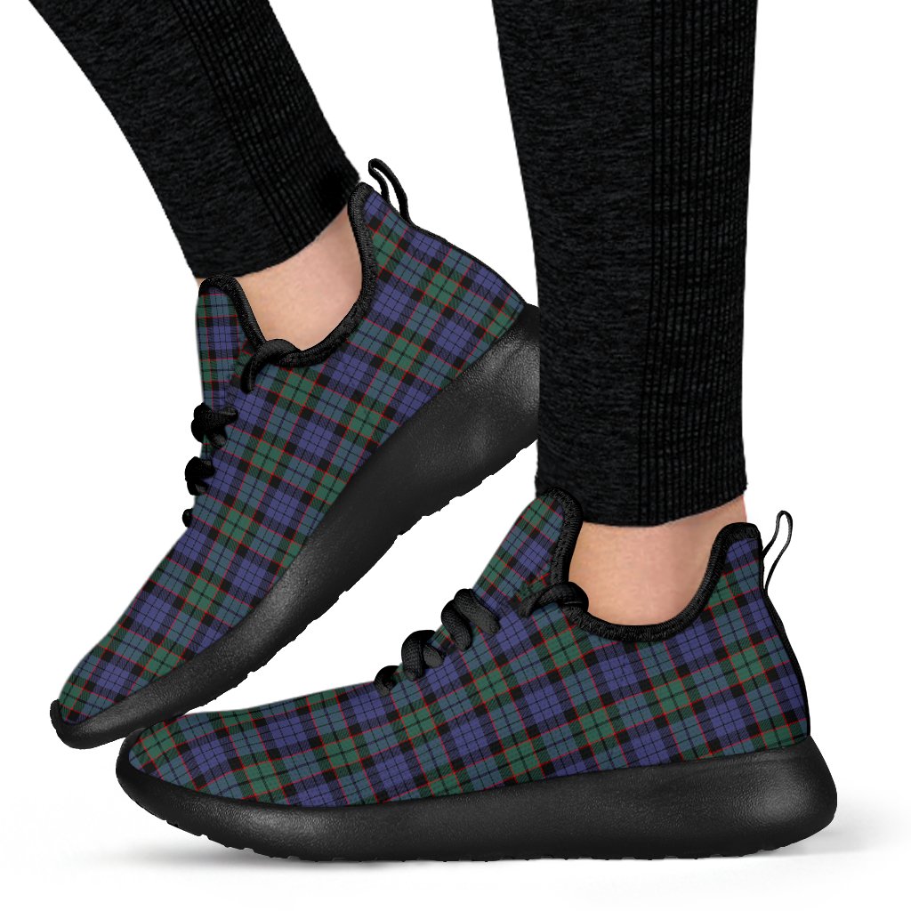 Fletcher Modern Tartan Plaid Mesh Knit Sneakers