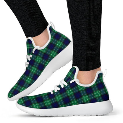 Abercrombie Tartan Plaid Mesh Knit Sneakers