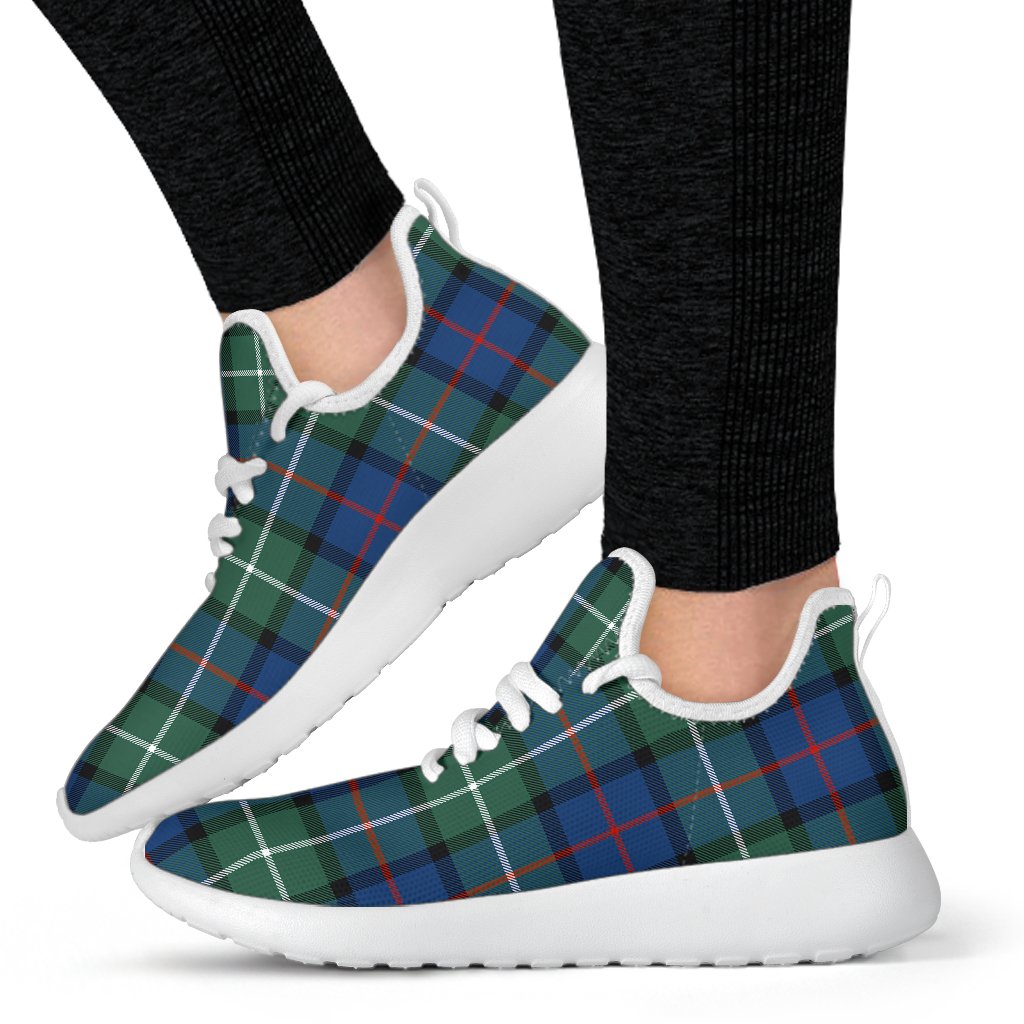 Davidson of Tulloch Tartan Plaid Mesh Knit Sneakers