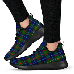 Smith Modern Tartan Plaid Mesh Knit Sneakers
