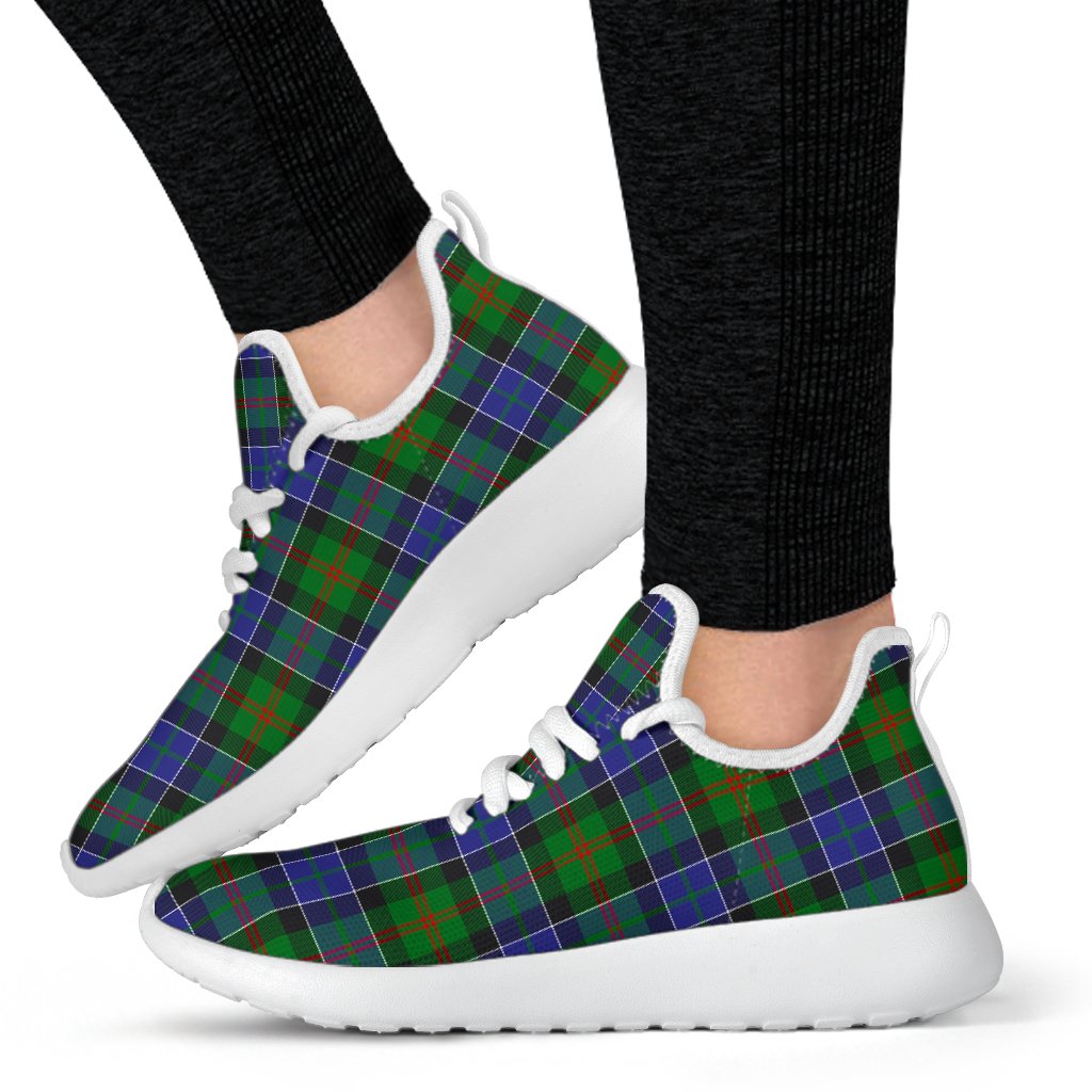 Paterson Tartan Plaid Mesh Knit Sneakers