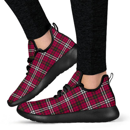 Little Tartan Plaid Mesh Knit Sneakers