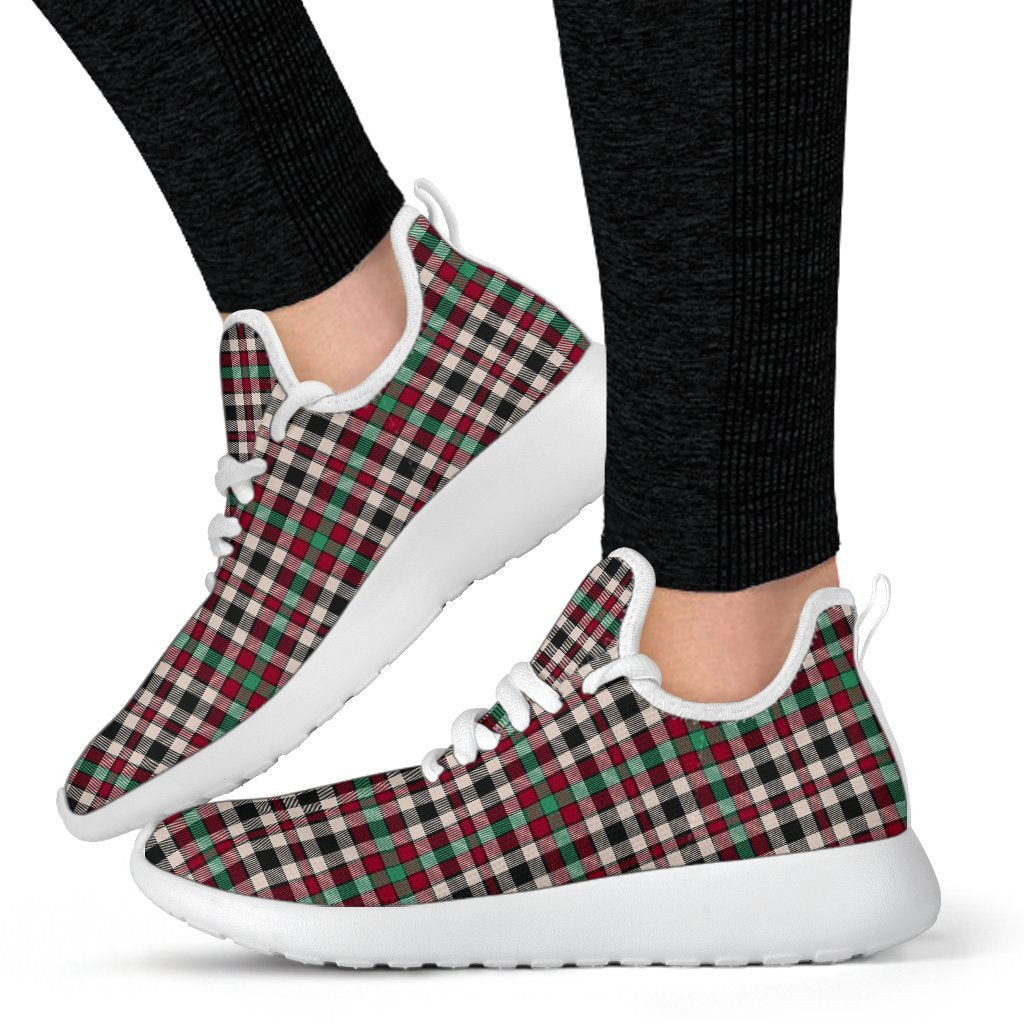 Borthwick Dress Ancient Tartan Plaid Mesh Knit Sneakers