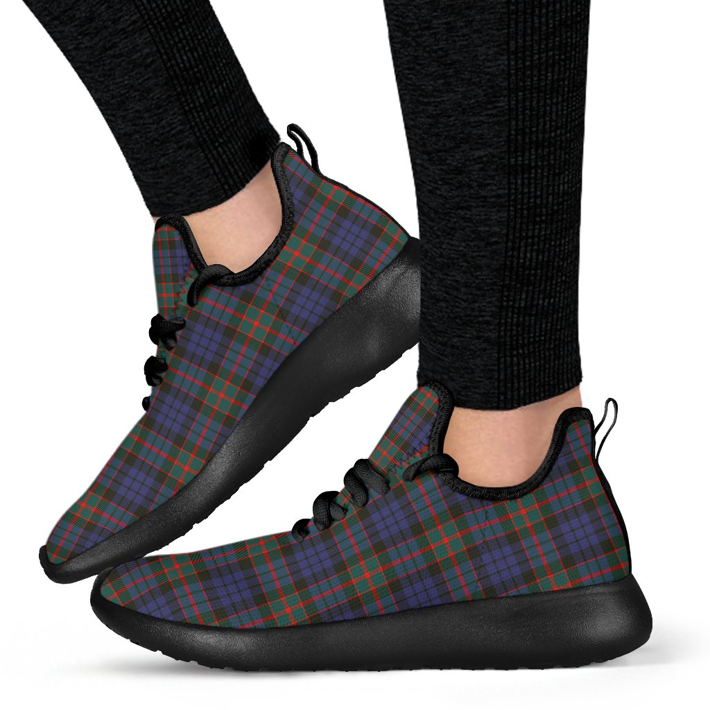 Fletcher of Dunans Tartan Plaid Mesh Knit Sneakers