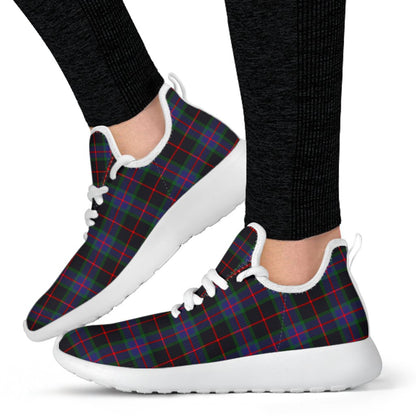 Nairn Tartan Plaid Mesh Knit Sneakers