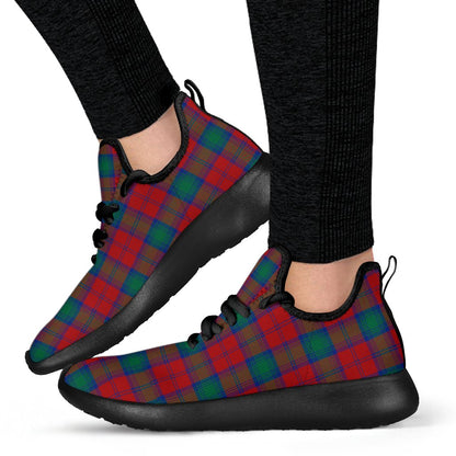 Lindsay Modern Tartan Plaid Mesh Knit Sneakers