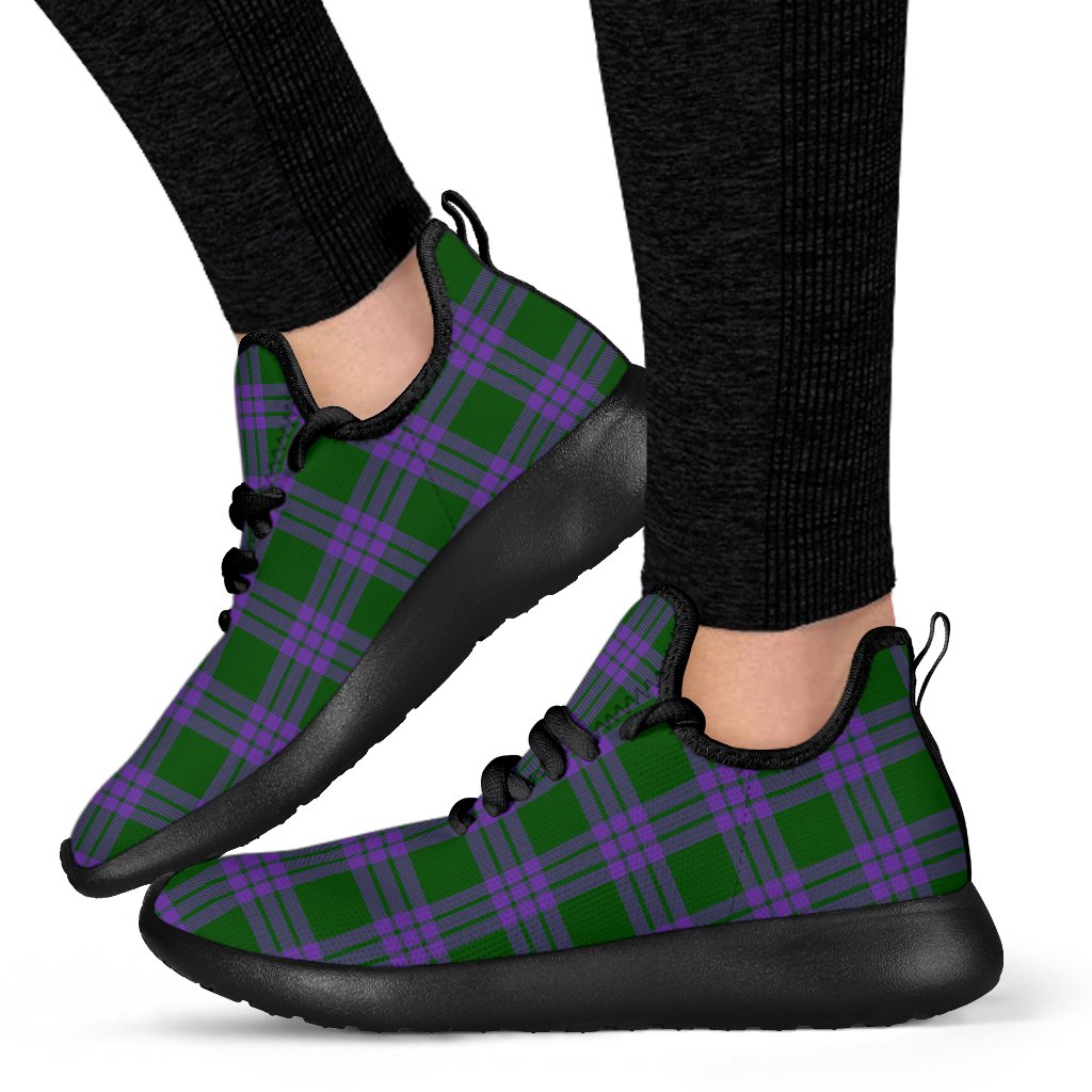 Elphinstone Tartan Plaid Mesh Knit Sneakers