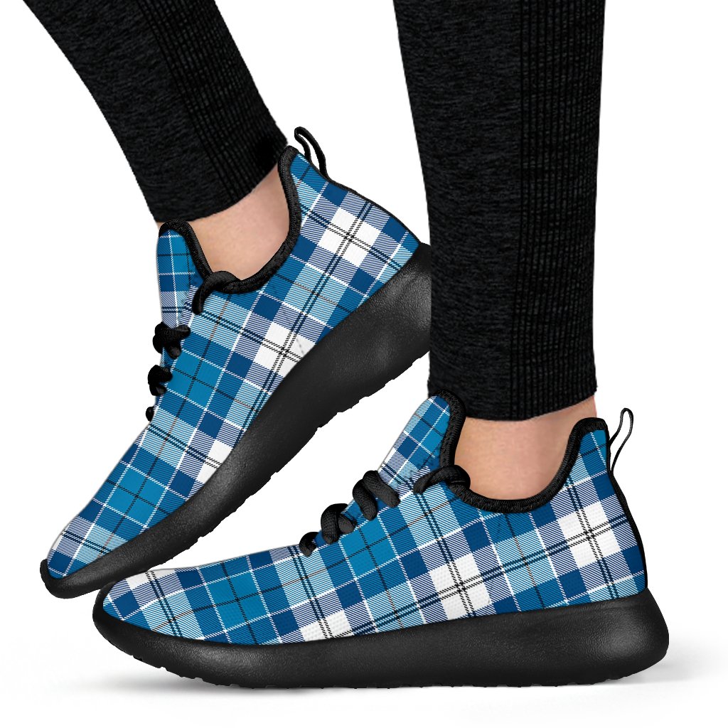 Roberton Tartan Plaid Mesh Knit Sneakers