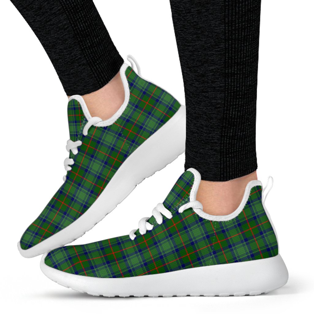 Cranstoun Tartan Plaid Mesh Knit Sneakers